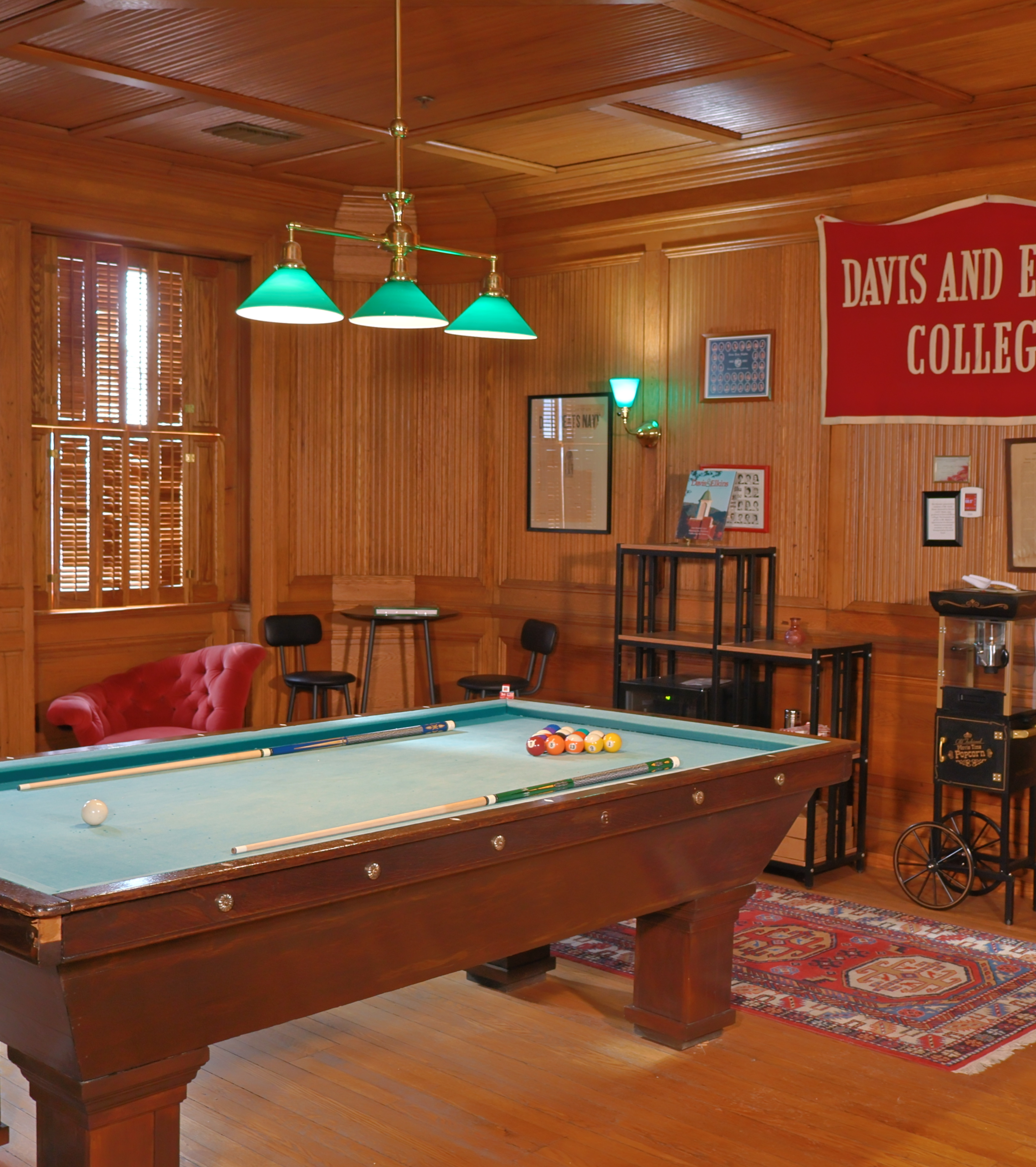 Graceland's beautiful billiards room